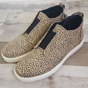 Lillian Microsuede Slip On Leopard Sneakers